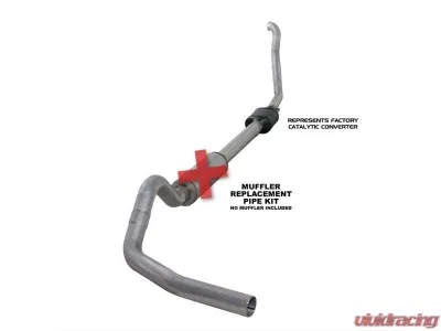 Diamond Eye Performance 4 Inch Single Pass Aluminum Turbo Back Exhaust No Muffler Ford F250 | F350 Superduty 7.3L 1994-1997 - K4306A-RP