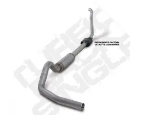 Diamond Eye Performance 4 Inch Single In/Out Pass Aluminum Turbo Back Exhaust w/ Muffler Ford F250 | F350 Superduty 1994-1997