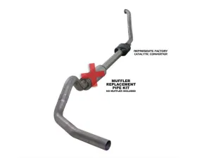 Diamond Eye Performance 4 inch Single Pass Stainless Turbo Back Exhaust No Muffler Ford F250 | F350 Superduty 7.3L 1994-1997