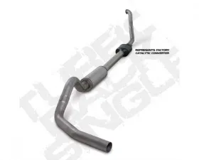 Diamond Eye Performance 4 inch Single In/ Single Out Pass Stainless Turbo Back Exhaust w/ Muffler Ford F250 | F350 1994-1997