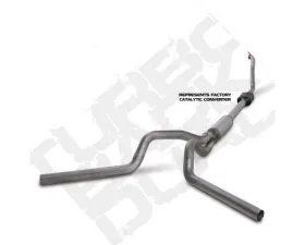 Diamond Eye Performance 4 inch Single In/Out Out Split Rear/Side Stainless Turbo Back Exhaust w/ Muffler Ford F250 | F350 1994-1997