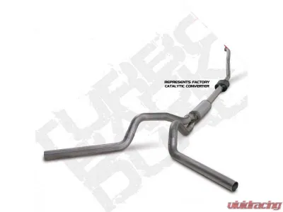 Diamond Eye Performance 4 inch Single In/Out Out Split Rear/Side Stainless Turbo Back Exhaust w/ Muffler Ford F250 | F350 1994-1997 - K4308S