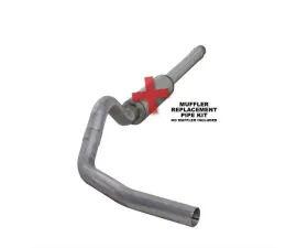 Diamond Eye Performance 4 Inch Single Pass Aluminum Catback Exhaust No Muffler Ford F250 | F350 Superduty 7.3L 1994-1997