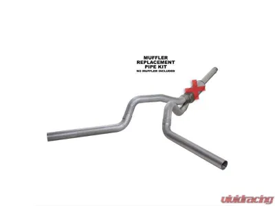 Diamond Eye Performance 4 Inch Single in/Dual out Aluminum Catback Exhaust No Muffler Ford F250 | F350 Superduty 7.3L 1994-1997 - K4312A-RP