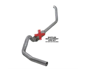Diamond Eye Performance 4 Inch Single Pass Aluminum Turbo Back Exhaust No Muffler Ford F250 | F350 Superduty 7.3L 1999-2003