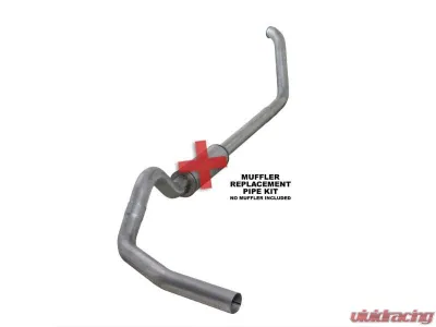 Diamond Eye Performance 4 Inch Single Pass Aluminum Turbo Back Exhaust No Muffler Ford F250 | F350 Superduty 7.3L 1999-2003 - K4318A-RP