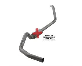 Diamond Eye Performance 4 inch Single Pass Stainless Turbo Back Exhaust No Muffler Ford F250 | F350 Superduty 7.3L 1999-2003