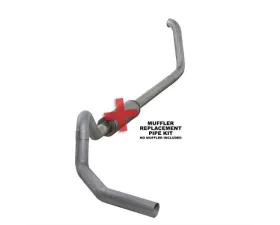 Diamond Eye Performance 4 Inch Single Pass Aluminized Turbo Back Exhaust No Muffler F250 | F350 Cab/Chassis 1999-2003