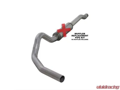 Diamond Eye Performance 4 Inch Single Pass Aluminized Catback Exhaust No Muffler Ford F250 | F350 Superduty 6.0L 2003-2007 - K4338A-RP