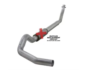 Diamond Eye Performance 5 Inch Single Pass Turbo Back Exhaust no Muffler Aluminized Dodge RAM 2500 | 3500 5.9L Cummins 1994-2002