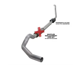 Diamond Eye Performance 5 Inch Single Pass Aluminum Turbo Back Exhaust No Muffler Ford F250 | F350 Superduty 7.3L 1994-1997