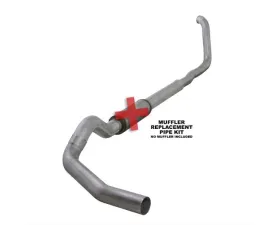 Diamond Eye Performance 5 Inch Single Pass Aluminum Turbo Back Exhaust No Muffler Ford F250 | F350 Superduty 7.3L 2000-2003
