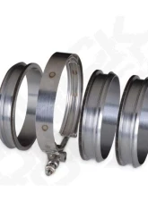 Diamond Eye Performance 5 Inch Quick Connect Couplers 3 CNC Machined Flanges and 1 V-Band Clamp                                     - QC500-3 - Image 2
