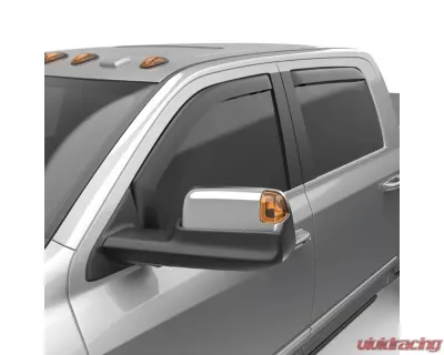 EGR Matte Black Crew Cab Front | Rear Set In-Channel Window Visors Dodge Ram 2500 | 3500 2019-2023 - 572865