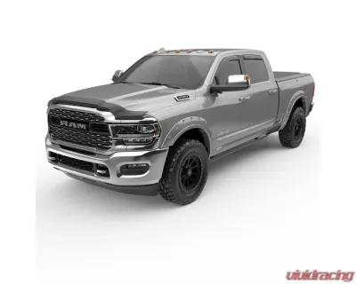 EGR Matte Black Crew Cab Front | Rear Set In-Channel Window Visors Dodge Ram 2500 | 3500 2019-2023 - 572865
