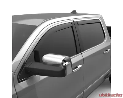 EGR Matte Black Extended Cab Front | Rear Set In-Channel Window Visors Dodge Ram 1500 2019-2023 - 572965
