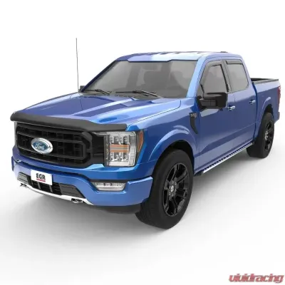 EGR In-Channel Window Visors Front & Rear Set Dark Smoke Finish Ford F-150 | F-150 Lightning | F-250 Super Duty | F-350 Super Duty 2015-2023 - 573491