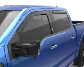 EGR In-Channel Window Visors Front & Rear Set Matte Black Finish Ford F-150 | F-150 Lightning | F-250 Super Duty | F-350 Super Duty 2015-2023