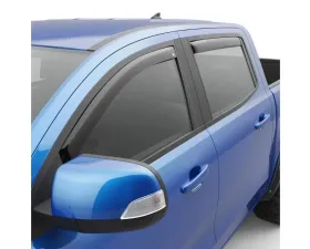 EGR Set of 4 Dark Smoke In-Channel Window Visors Ford Ranger Crew Cab 2019-2023