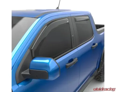 EGR Dark Smoke Finish Lariat XL XLT Front | Rear Window Visors Ford Maverick 2022-2023 - 573591