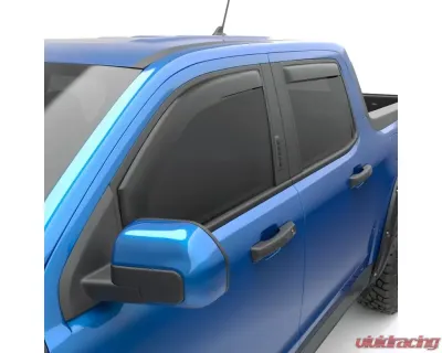 EGR Matte Black Crew Cab Front | Rear Set In Channel Window Visors Ford Maverick 2022-2023 - 573595