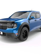 EGR Matte Black Crew Cab Front | Rear Set In Channel Window Visors Ford Maverick 2022-2023                                     - 573595 - Image 3