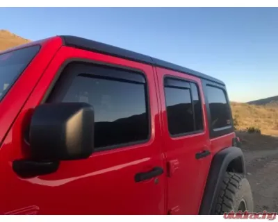 EGR SlimLine In-Channel Window Visors Set of 4 Dark Smoke Jeep Wrangler JL 2018 - 575251