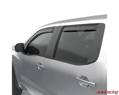 EGR Matte Black Crew Cab Front | Rear Set In Channel Window Visors Nissan Frontier 2022-2023 - 576045