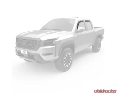 EGR Matte Black Crew Cab Front | Rear Set In Channel Window Visors Nissan Frontier 2022-2023 - 576045