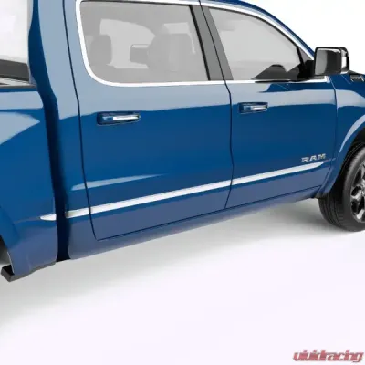 EGR Chrome Rugged Look Body Side Molding 4Pc Set Ram 1500 Extended Cab 2019-2023 - 952694