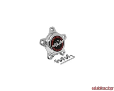 Race Star Short Plastic Chrome 92 Drag Star 5 Lug Cap - 615-5096-1