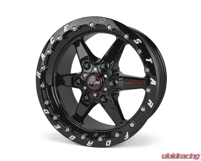 Race Star 93 Truck Star 17x9.50 6x5.50bc 6.125bs Gloss Black Wheel - Single Beadlock - 93-795852SB
