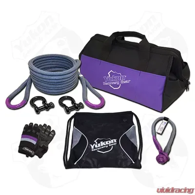 Yukon Gear & Axle Yukon Recovery Gear Kit with 7/8 Inch Kinetic Rope, Off-Road Use - YRGKIT-1