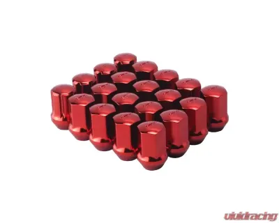 F2 Function and Form Red Steel Lug Nuts M12x1.25 w| Lock Kit - W0012125.SS-RD