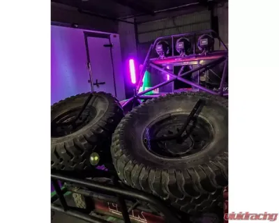 GG Lights 1ft RGB Multicolor Lighted Whip with Quick Release Base and Remote (without Bluetooth Harness | Extra Remote) - 11148316770340
