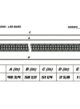 GG Lights 50inch Race Series Single Row LED Light Bar                                     - 17908342979 - Image 5