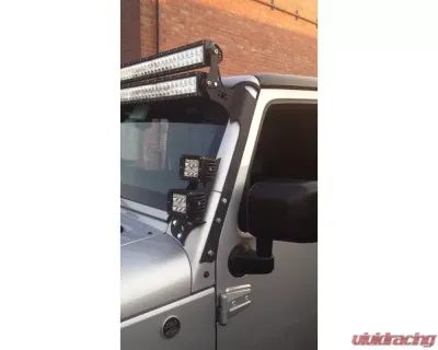 GG Lights Dual Mount LED Pod Pillar Mounts without Pod Jeep Wrangler JK 2007-2018 - 18345134979
