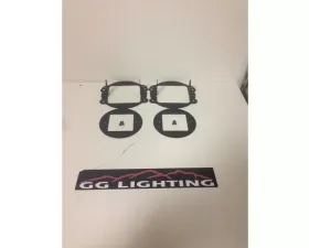 GG Lights Flood Pattern Pod OEM Fog Light LED Pod Brackets Jeep Wrangler JK 2007-2018