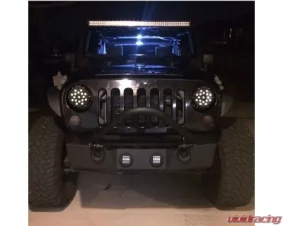 GG Lights Flood Pattern Pod OEM Fog Light LED Pod Brackets Jeep Wrangler JK 2007-2018 - 18345521539