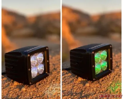 GG Lights Green | White Dual Color Off Road LED Pod - 29432421379