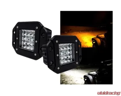 GG Lights Amber and White Dual Color Flush Mount LED Pod - 31306750853256