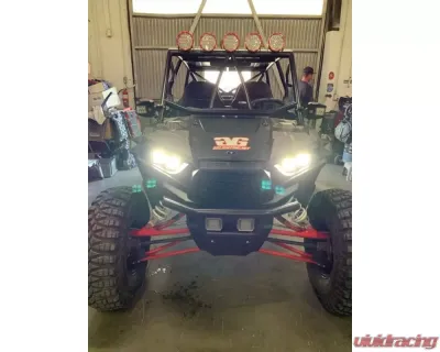 GG Lights Headlight Pod Conversion Headlight Mounts with Wiring Adapter with (2) Low Beam | (2) High Beam Pods Polaris RZR XP1000 2014+ - 39957834334366