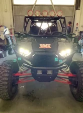 GG Lights Headlight Pod Conversion Headlight Mounts White Sport Pods with All (4) Lights on at Same Time Polaris RZR XP1000 2014+                                     - 39957834367134 - Image 3