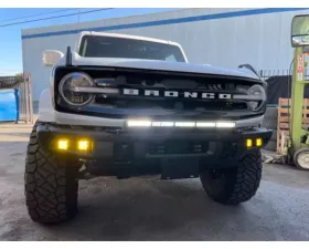GG Lights 30inch Single Row LED Bar Bumper Mount with 30inch Race Series LED Bar Ford Bronco 2021+