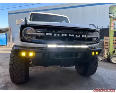 GG Lights 30inch Single Row LED Bar Bumper Mount with 30inch Race Series LED Bar Ford Bronco 2021+ - 41390495465630
