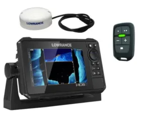 GG Lights Lowrance HDS-7 Live with External Antenna | LR-1 Remote | Video Input Adapter Cable