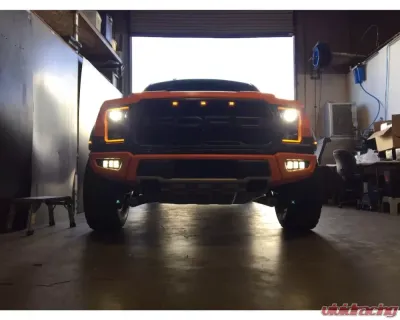 GG Lights Triple Pod Fog Light Mount with Additional White and Amber Pods Ford Raptor 2017-2020 - 41807073509534