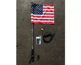 GG Lights 3ft RGB Multicolor Lighted Whip with Quick Release Base and Remote