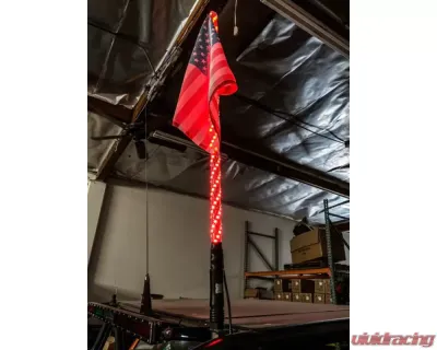 GG Lights 3ft RGB Multicolor Lighted Whip with Quick Release Base and Remote with Bluetooth Harness and Spare Remote - 42193699471518