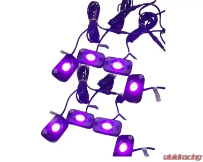 GG Lights RGB LED Color Changing Rock Lights 8 Pack - 42354064162974